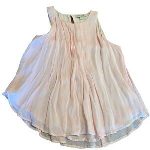 Lucky Brand Chiffon Layered Tank Top Pink S